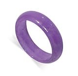 6mm Wide Light Purple Jade Band Gemstone Ring Size 5 6mm Wide Light Purple Jade Band Gemstone Ring Size 5
