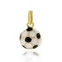 18K Gold Over Sterling Silver Enamel Soccer Charm