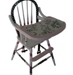 Pink Toile High Chair