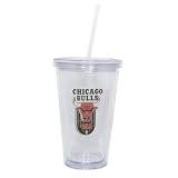 Chicago Bulls Double Wall Tumbler with Straw
