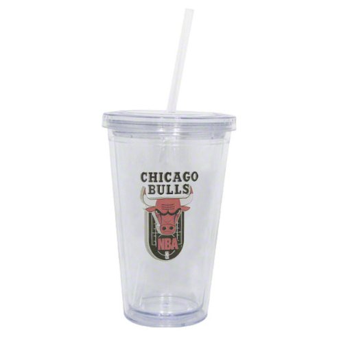 Chicago Bulls Double Wall Tumbler with Straw