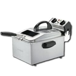 Waring Pro DF250 1800-Watt 2-1/5-Pound-Capacity Deep Fryer, Brushed Stainless