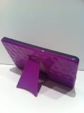 Amazon Kindle Fire Hard TPU Case Cover (Purple) With Build in kick stand