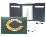 Chicago Bears Black Leather Tri-Fold Wallet