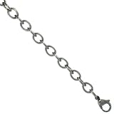 Stainless Steel Cable Link Chain 6 mm (1/4 in.) wide, 10 in. Bracelet