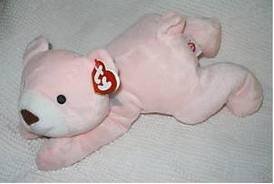 TY Pillow Pal - SNUGGY the Bear (Pink Version)
