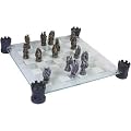 Schachspiel Drachen mit Glasbrett