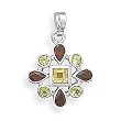 Peridot, Garnet and Citrine Pendant
