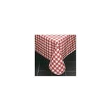 Classic Series Vinyl Tablecloth Check, Red/White 54'' x 15 Yard Roll