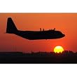 C-130 Hercules (Take Off in Sunset) Art Poster Print - 11x17