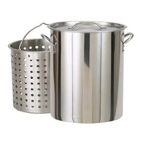 Bayou Classic 1142 142-Qt. Stainless Steel Stockpot with Boil Basket by 