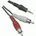 Audio Cable - 3.5 Stereo Plug to 2 x RCA Male Moulded Type 10m