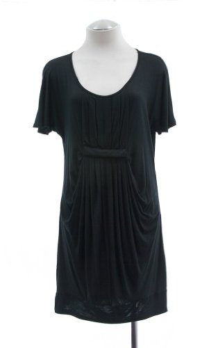 Ella Moss Black Pleated Jersey Dress X-Small