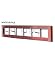 SPIN - Horizontal Wall Coat Hooks / Towel Hanger - Mahogany