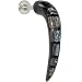 14 Gauge Organic Buffalo Horn SQUARE ABALONE Hook Labret