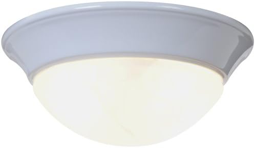Royal Cove 617044  Ceiling Fixture, Alabaster Glass, White, 12 In.
