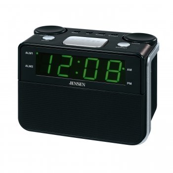 alarm clock dual alarm auto set-Top Quality Jensen JCR-255 AM/FM Dual Alarm Auto Time Set Clock Radio By JENSEN Images