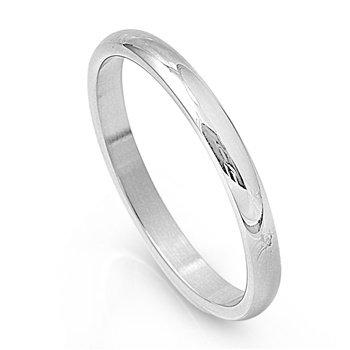 Fancy Stainless Steel Classic 2mm Band Band ( Sizes 3 - 12 )