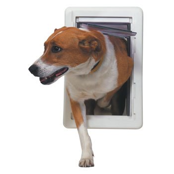 Perfect Pet All Weather Series Insulated Medium Pet Door, Color:White