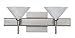 Besa Lighting 2SW-117652-SN-SQ 2X40W G9 Kona Wall Vanity Light Fixture with Square Canopy and Marble Glass, Satin Nickel Finish