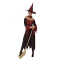 Hexenkost�m Gothic mit Hexenhut und Halsband, Gr��e 38/40