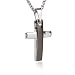 Edelstahl Kettenanh�nger Kreuz IP Plating Schwarz M�nnerschmuck mit EdelstahKette- 50cm