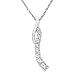Sterling Silver Created White Sapphire Journey Pendant, 18