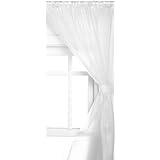 Carnation Home Fashions Vinyl Bathroom Window Curtain, Frosted Clear