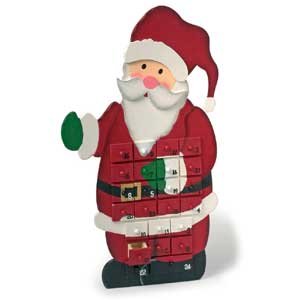 Childrens Toyshop  Toys : Wooden Father Christmas Advent Calendar