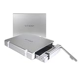 ICY DOCY MB559UEB-1S - 3.5 SATA to FireWire 800 & USB 2.0 Removable Aluminum External Hard Drive Enclosure - Pearl White