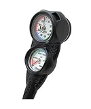 Cressi Sub 200 ft. Mini Pressure, Max Depth & Compass 3 Gauge Scuba Diving Console