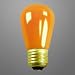 11 WATT S14 COLORED LIGHT BULB CERAMIC ORANGE INDUSTRIAL GRADE