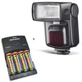 Metz 36 AF-5 Adi Flash for Sony Digital Cameras _ Bundle - with 4 NiMH Batt ....