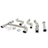 03-05 Dodge Neon SRT-4 2.4L Turbo 3 Dual Catback Exhaust Muffler + 3 Catless Downpipe by Generic Product