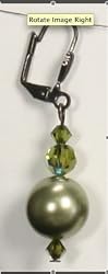 Swarovski Pearl Earring - Light Green (Coco)