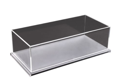Dickie-Schuco 413319023 - True Scale - Acrylglasvitrine Frost White f&uuml;r Modelle 1:18, Boden: 34 x 17 x 1,5 cm, Haube: 32,5 x 15,5 x 9,5 cm, geschl ...
