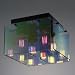 Sonneman Lighting 3178.51 Dichroix - Four Light Flush Mount, Black Brass Finish with Dichroic/Multi Glass