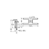 MCM 10502-72401 Stainless Steel H Twin, Centered, 1.25 Inch Offset Burner