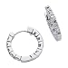 14k White Hinged 0.96 Ct Diamond Earrings