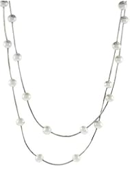 Sterling Silver Pearl Necklace 6 mm Freshwater, 16 inch long