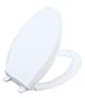 KOHLER K-4636-0 Cachet Quiet-Close Elongated Toilet Seat, White