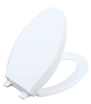 KOHLER K-4636-0 Cachet Quiet-Close Elongated Toilet Seat, White