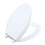 KOHLER K-4636-0 Cachet Quiet-Close Elongated Toilet Seat, White