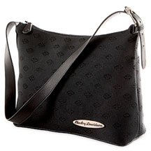 Harley Davidson Women's Bar and Shield Jacquard Handbag. Jacquard fabric with genuine full-grain...