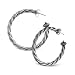Carolyn Pollack Sterling Silver Twist Rope Medium Hoop...