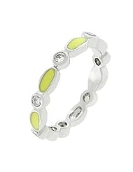 Yellow Link Enamel Stacker Ring