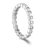 18k White Gold Eternity Diamond Wedding Band.