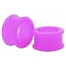 Pair 6 Gauge (4mm) - Pink Silicone Flexible Acrylic Ear Plug Earlet - Body Jewelry