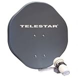 Telestar 1 Teilnehmer Sat-Anlage Alurapid 45 (inkl. 45cm Spiegel, Single-LNB, Sat-Receiver Teledigi 3 S) grau