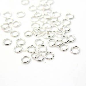 AllCraft 2000pcs 4mm Silver Plated Open Jump Rings Jewelry Making Finding